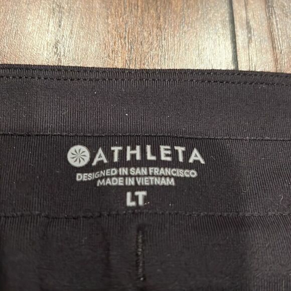 Athleta Skirt Skort Womens Size L T Elastic Waist Black back zip up pocket GUC - Picture 4 of 8